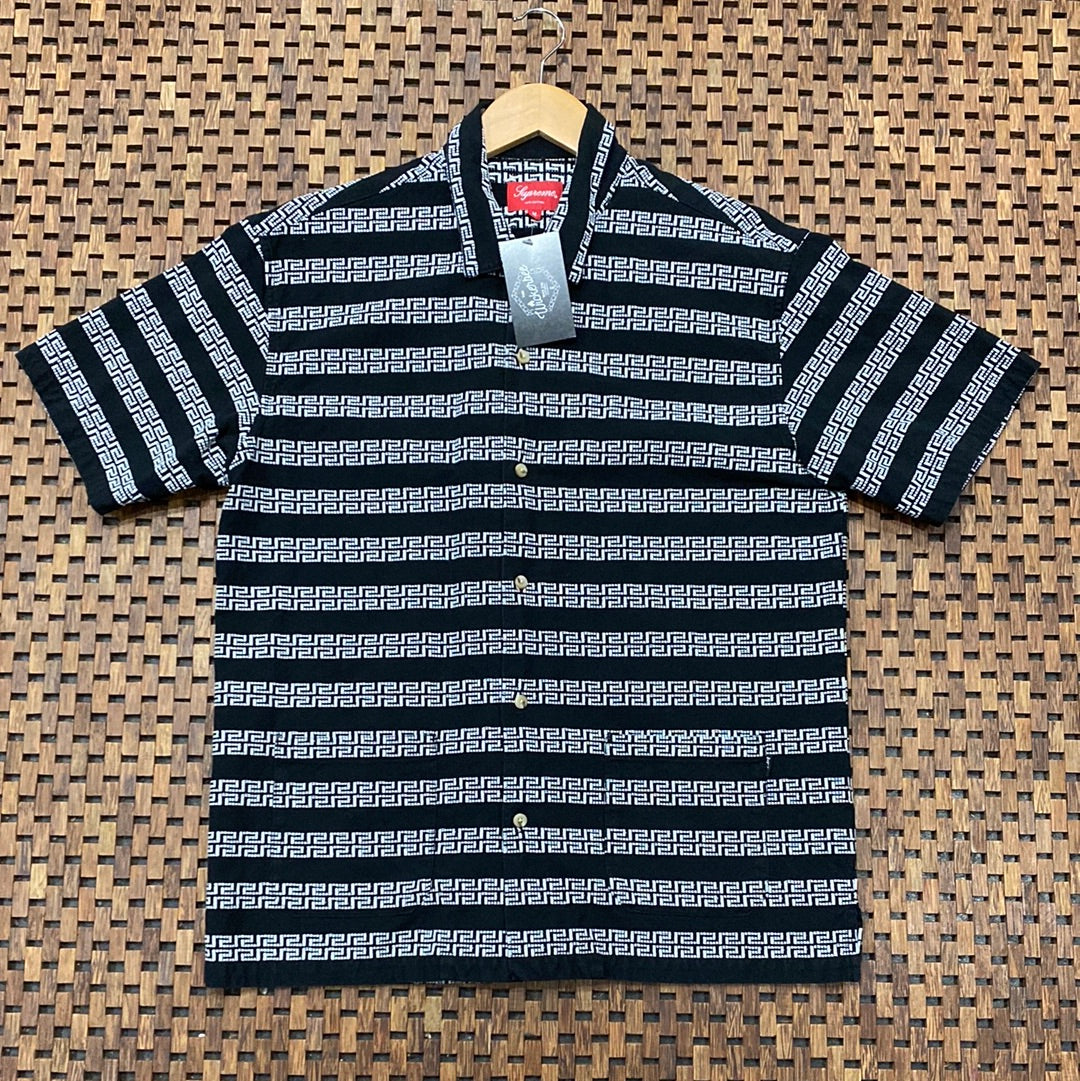 Supreme Key Stripe Collared Button Up Shirt – The Wicker Bee