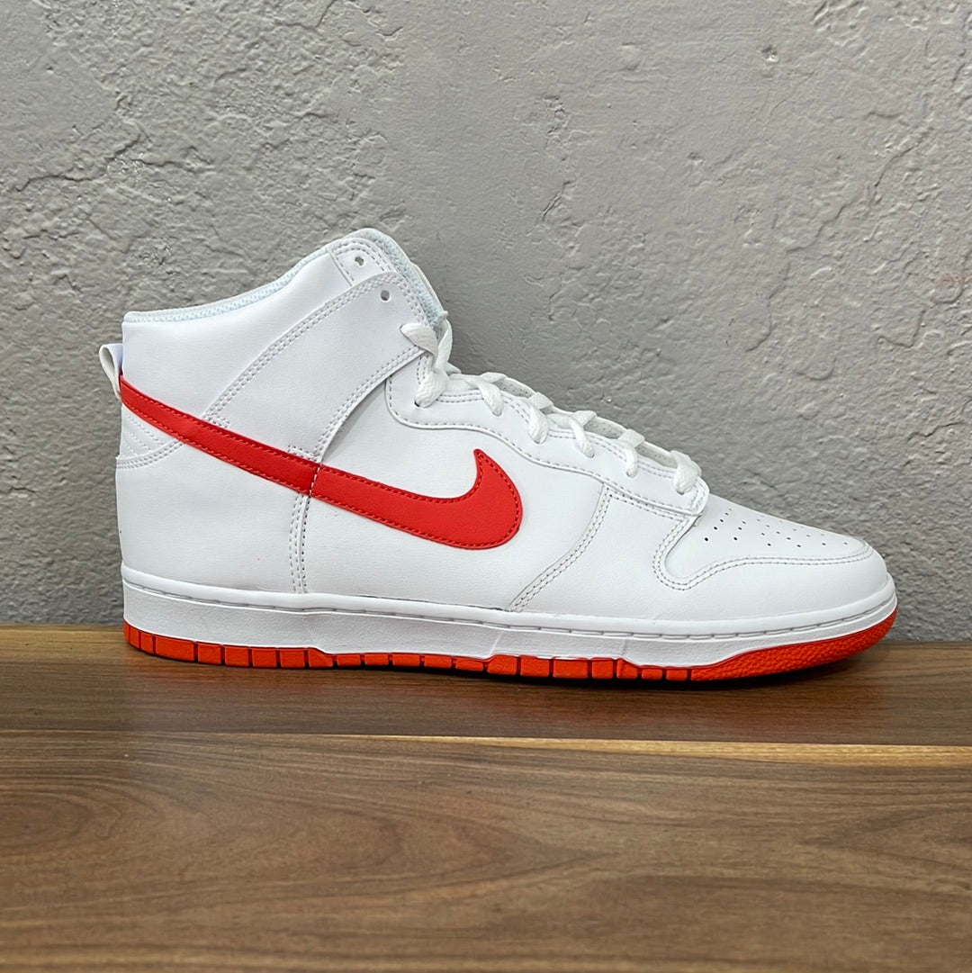 Nike Dunk High White Picante Red