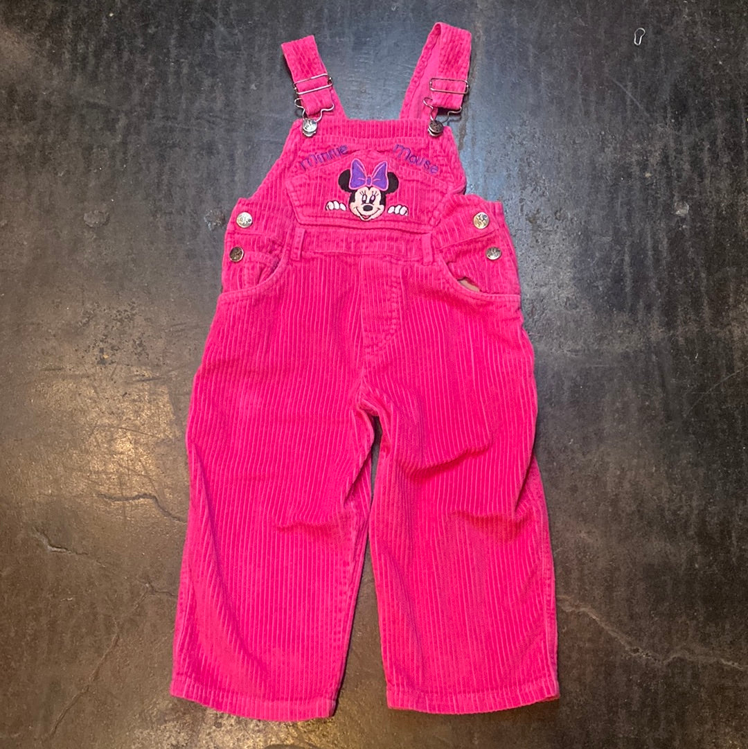 Vintage Minnie Mouse Cord Overalls