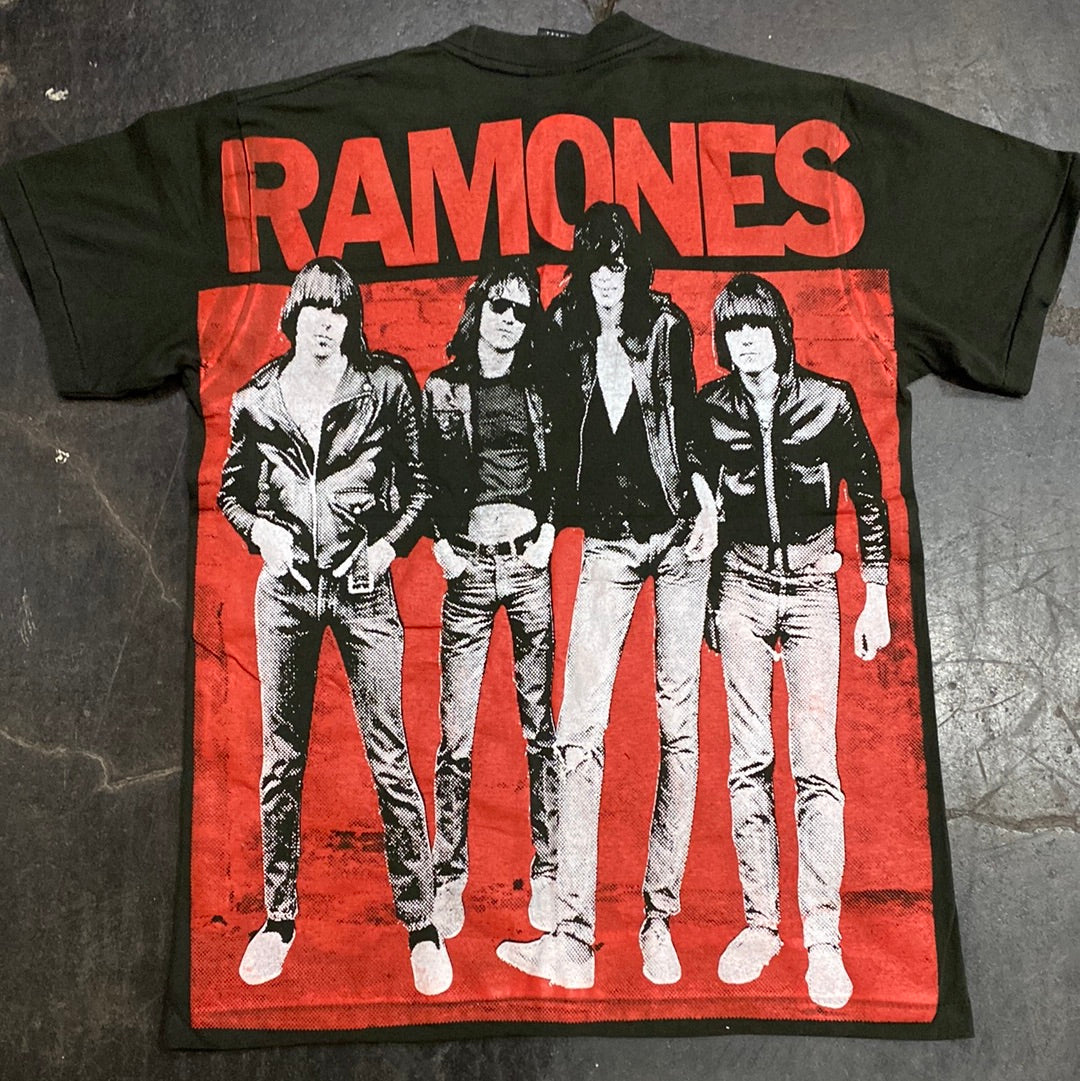 Ramones front and back tee black and red