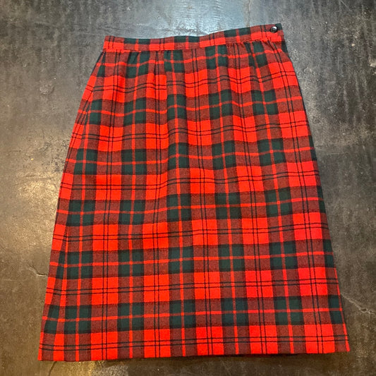 Vintage Plaid Pendleton Skirt