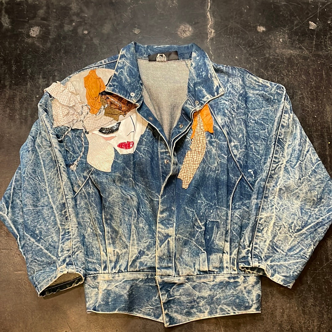 Vintage 80’s Acid Wash Denim Jacket