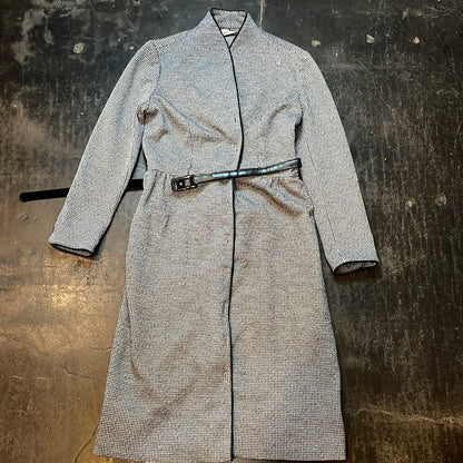Vintage Houndstooth Coat with Belt